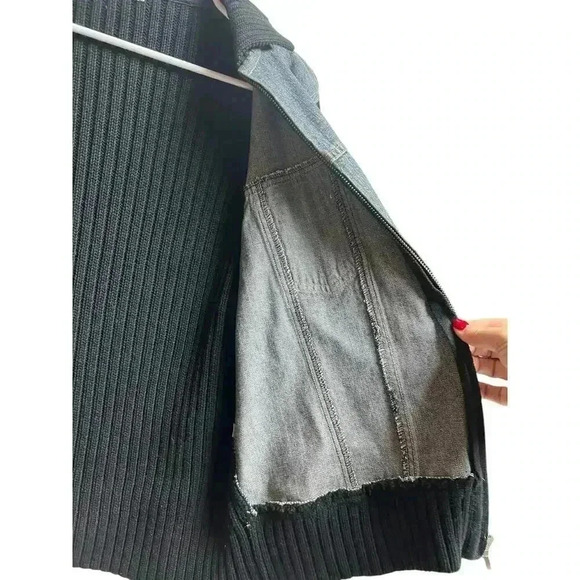 Marsh Landing Jean Sweater Zip Up Jacket Medium - Picture 5 of 8